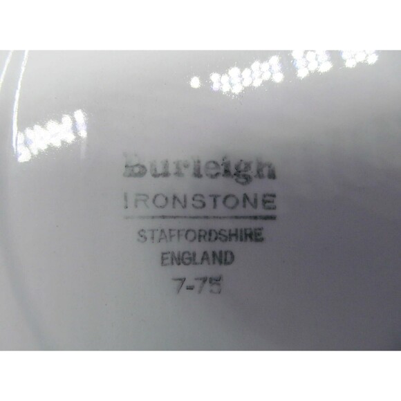 Burleigh Ironstone Set Of 3 Fruit Design 8" Swirl Plates Staffordshire England - Picture 5 of 8